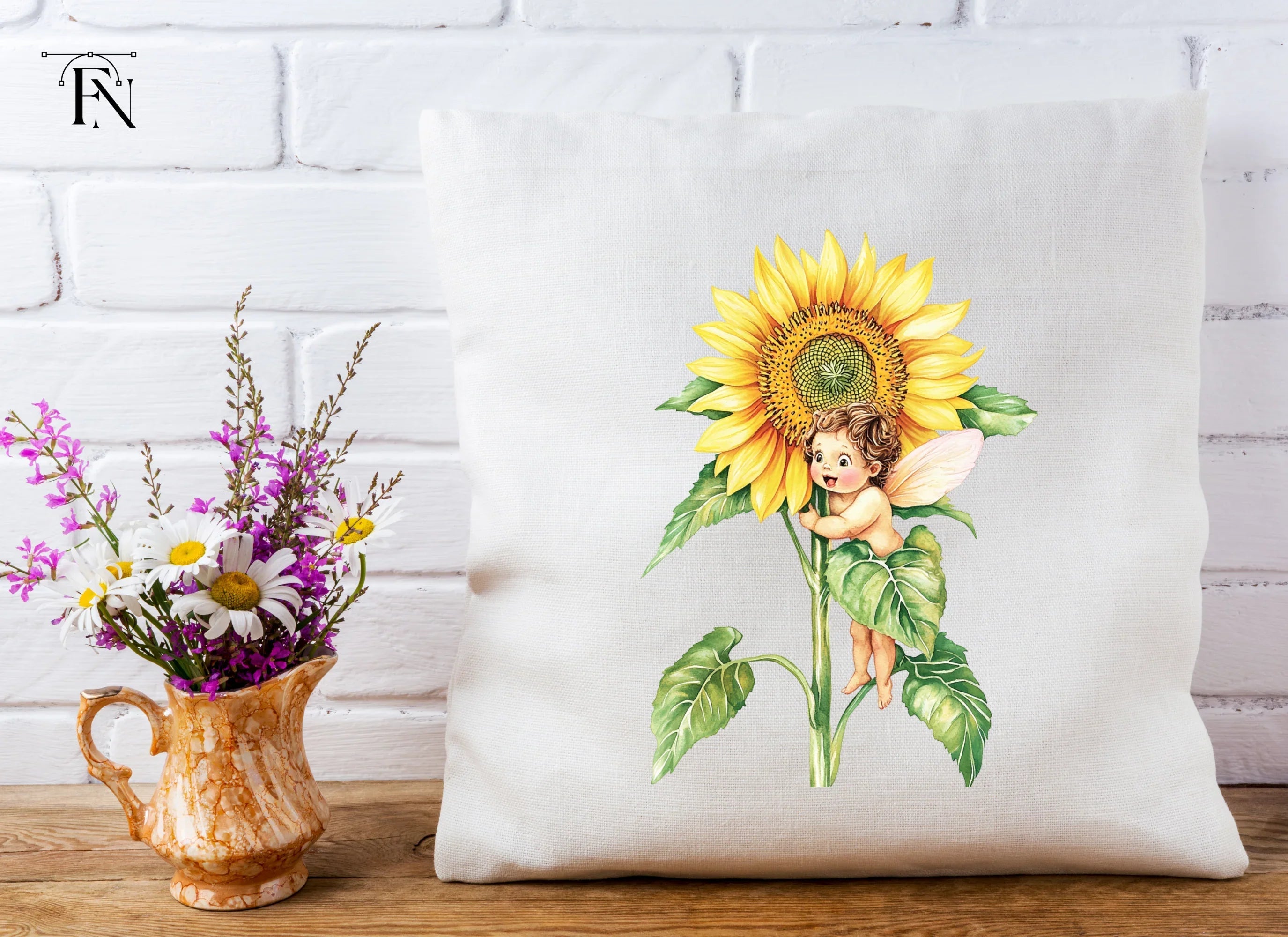Sunflower Fairies Clipart Bundle