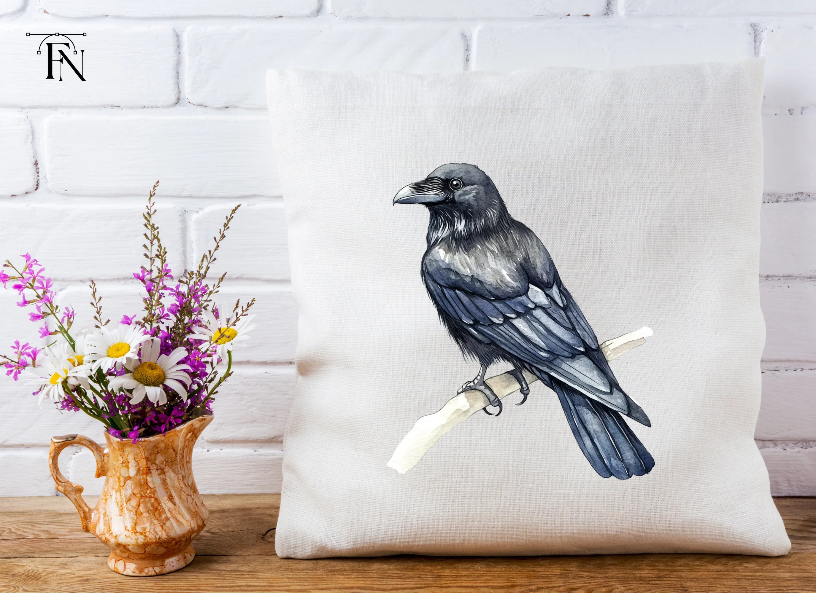 Black Raven Clipart Bundle