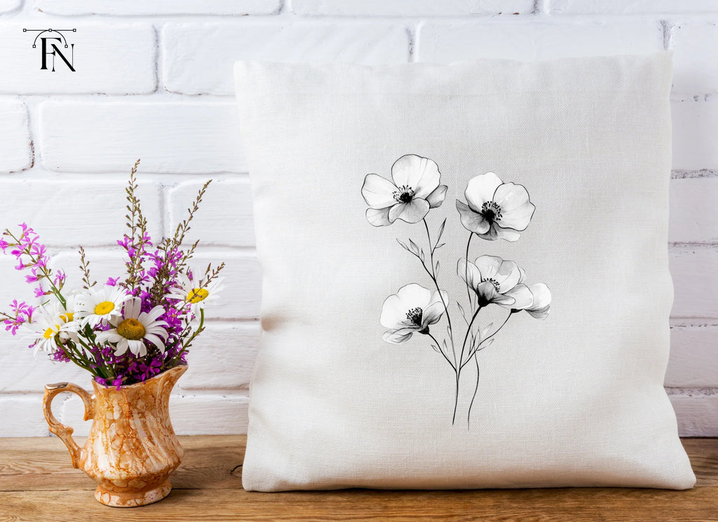 Elegant Black and White Floral Clipart Bundle