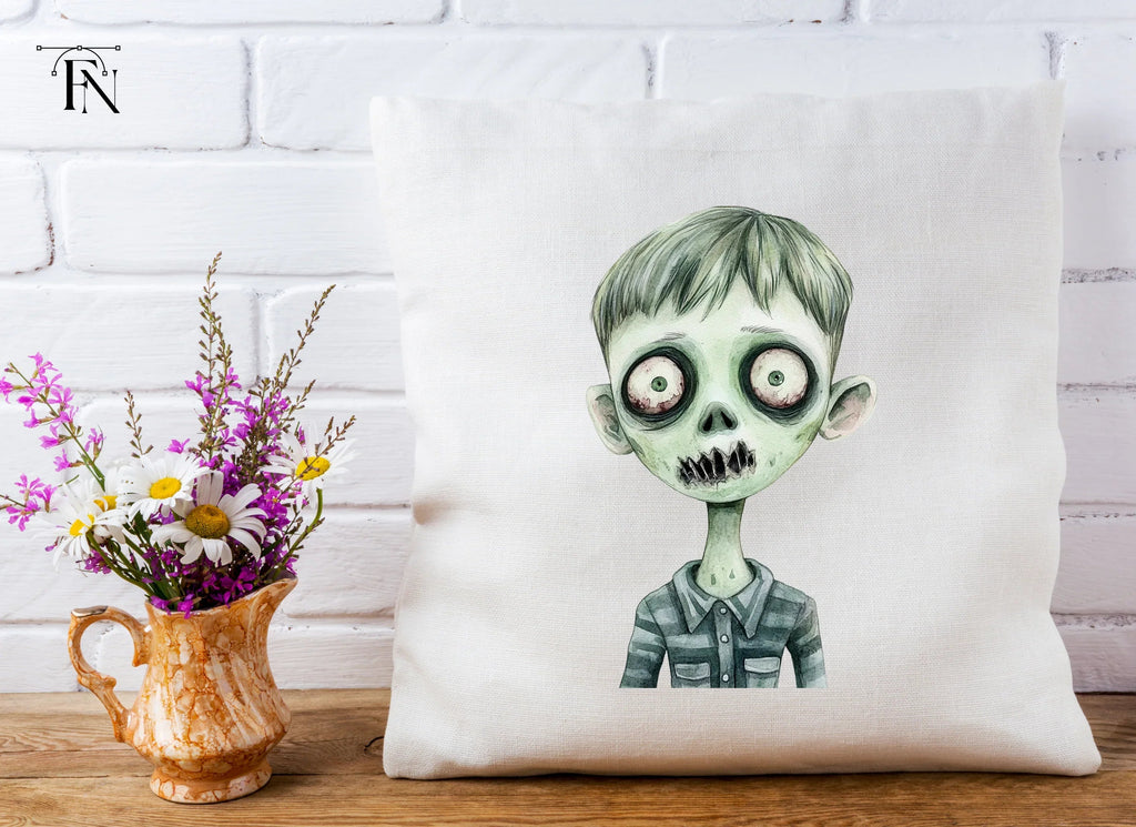 Cute Undead Kids Halloween Clipart Bundle