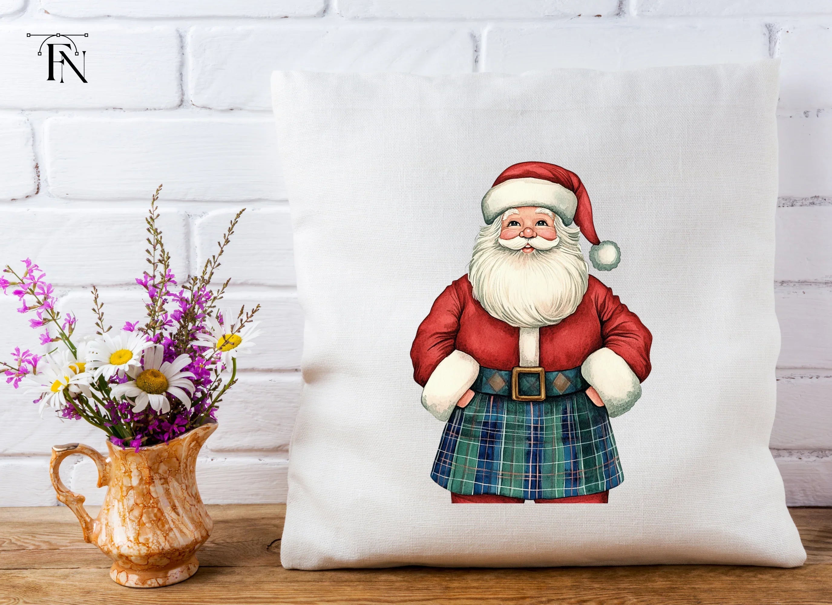 Scottish Santa Claus Clipart Bundle