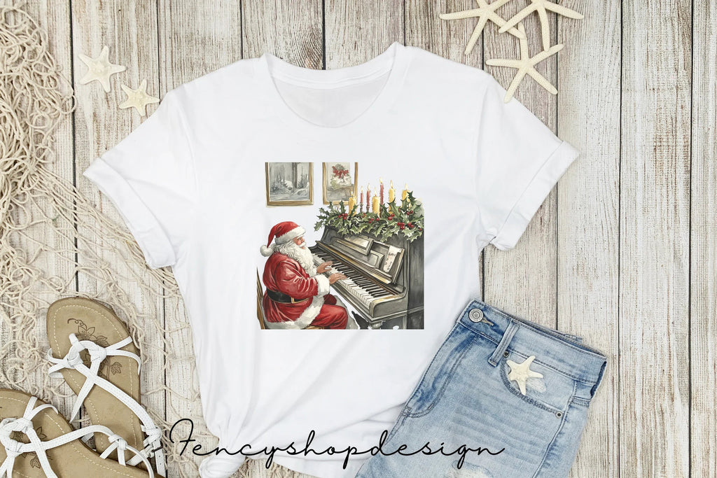 Rockstar Santa & Cozy Christmas Scene Clipart Bundle