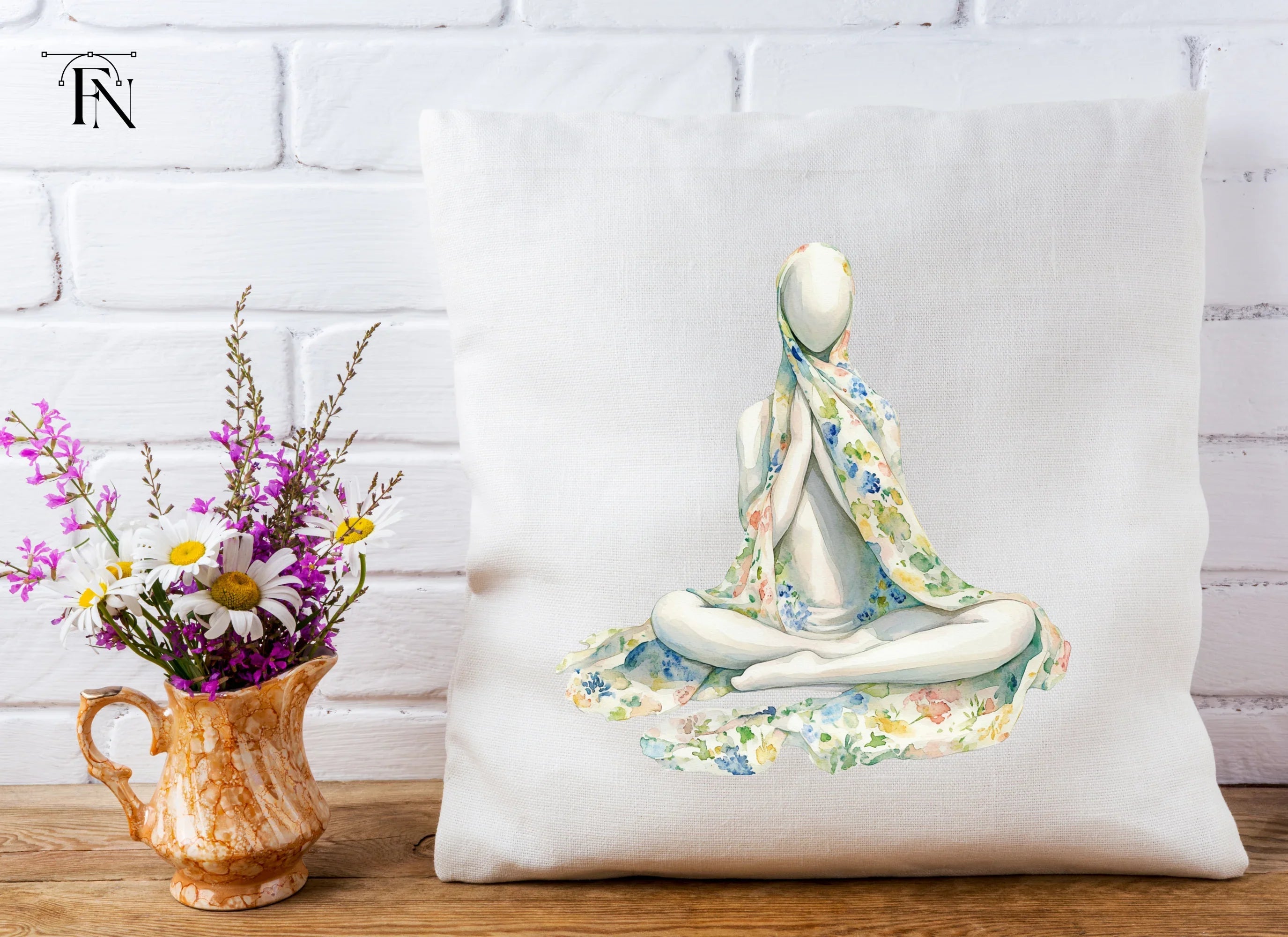 Meditating Mannequins Floral Clipart Bundle