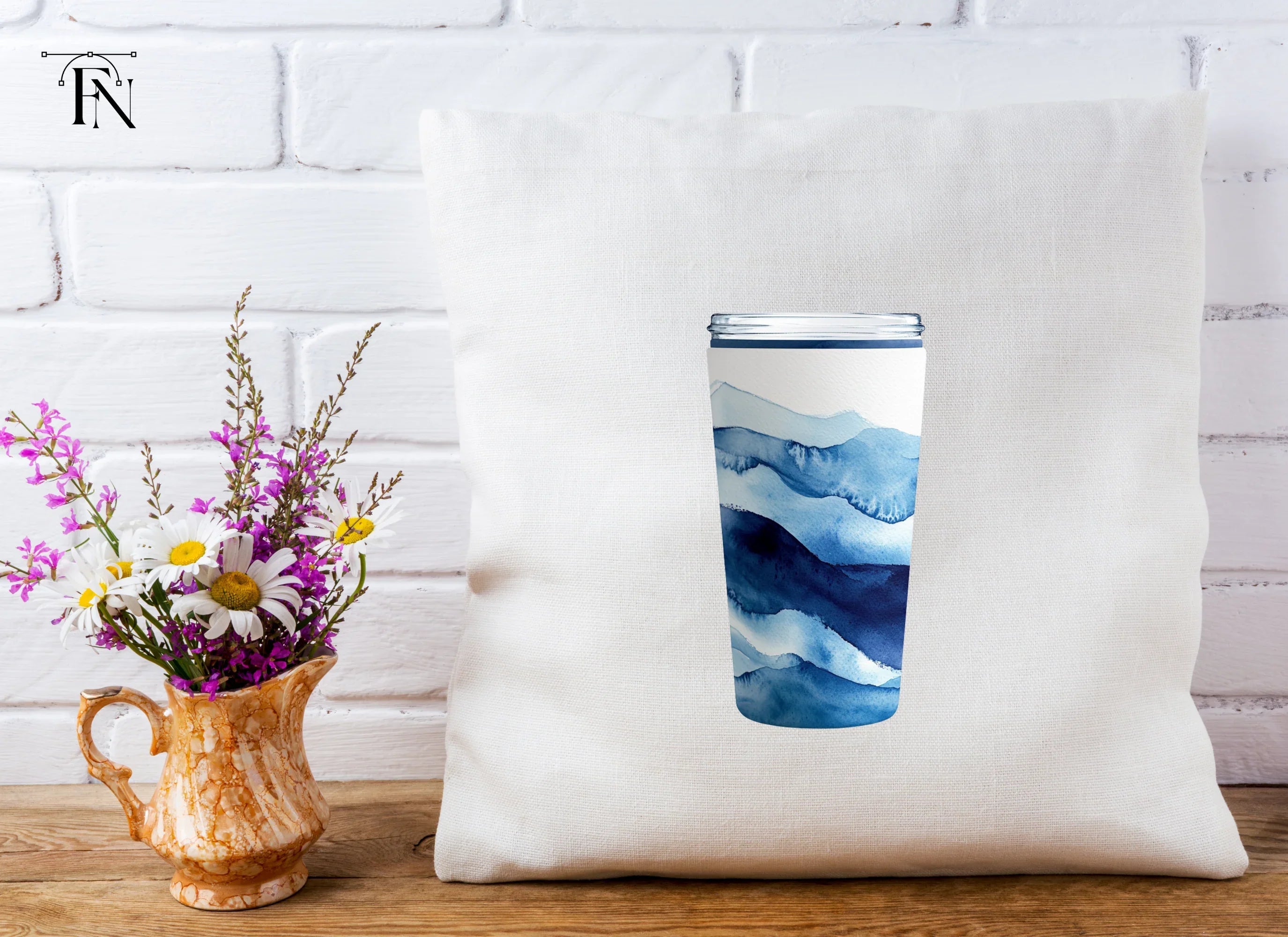 Blue Mountain Tumbler Clipart Bundle