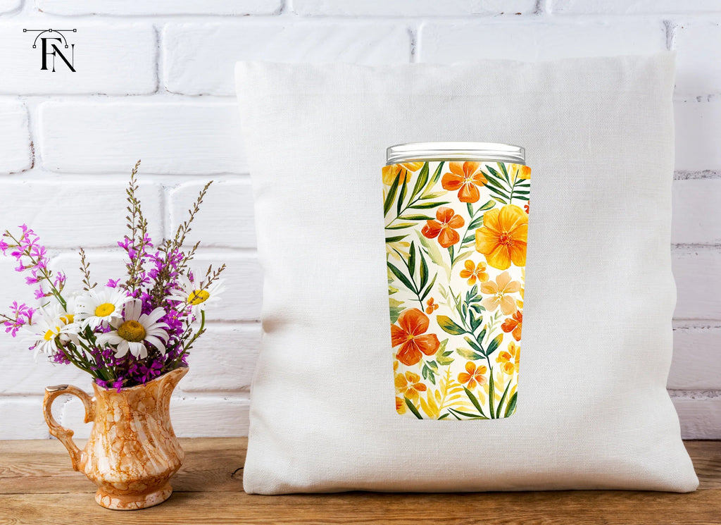 Vibrant Floral Tumbler Clipart Bundle