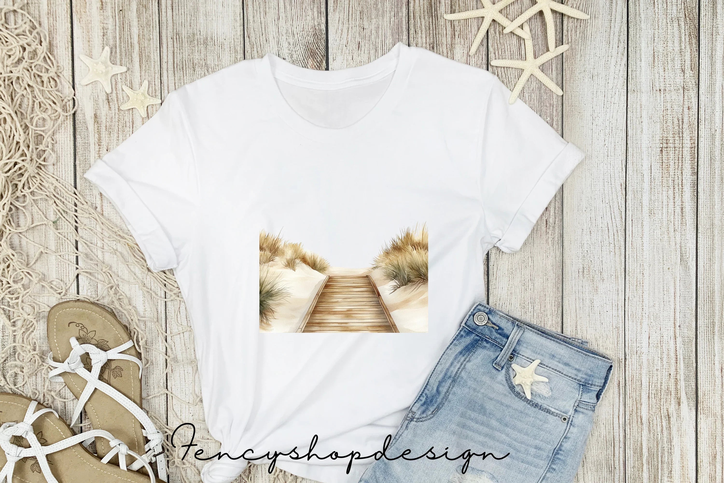 Beach Boardwalk Clipart Bundle