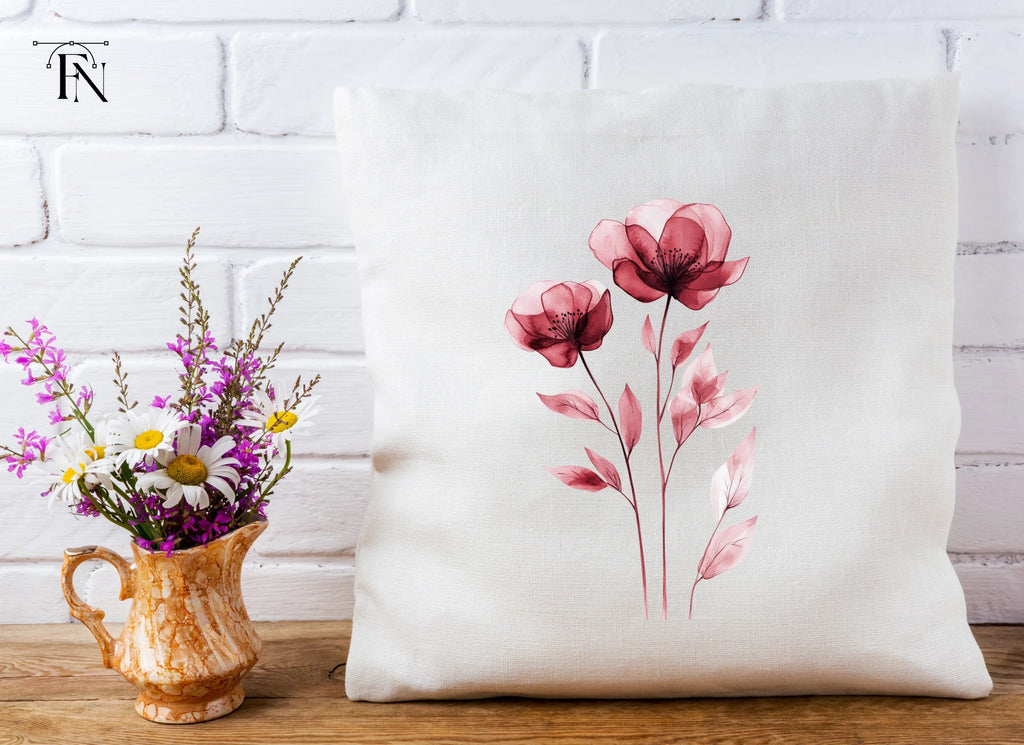Red Flowers Clipart Bundle