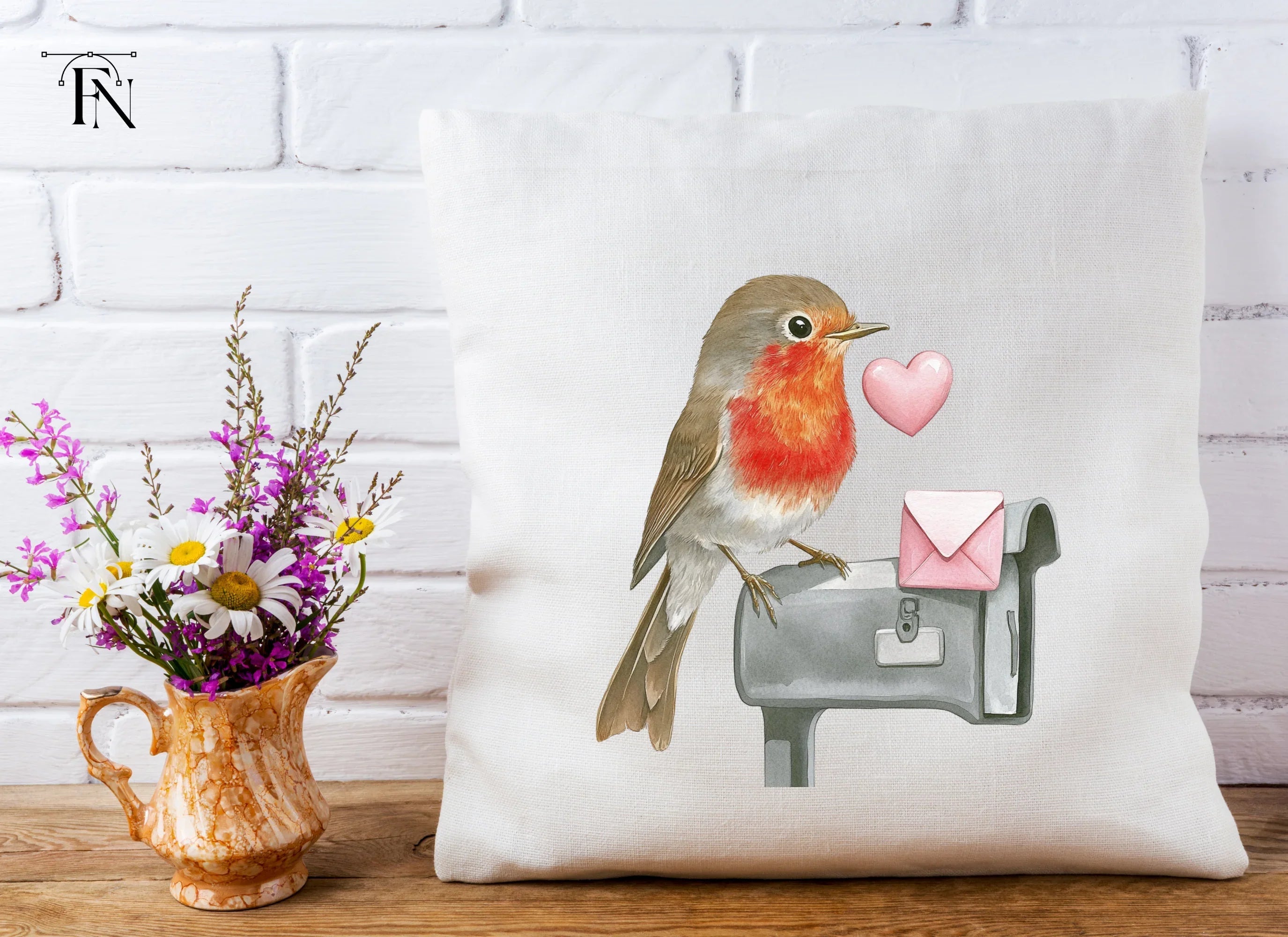Robin Love Letter Clipart Bundle