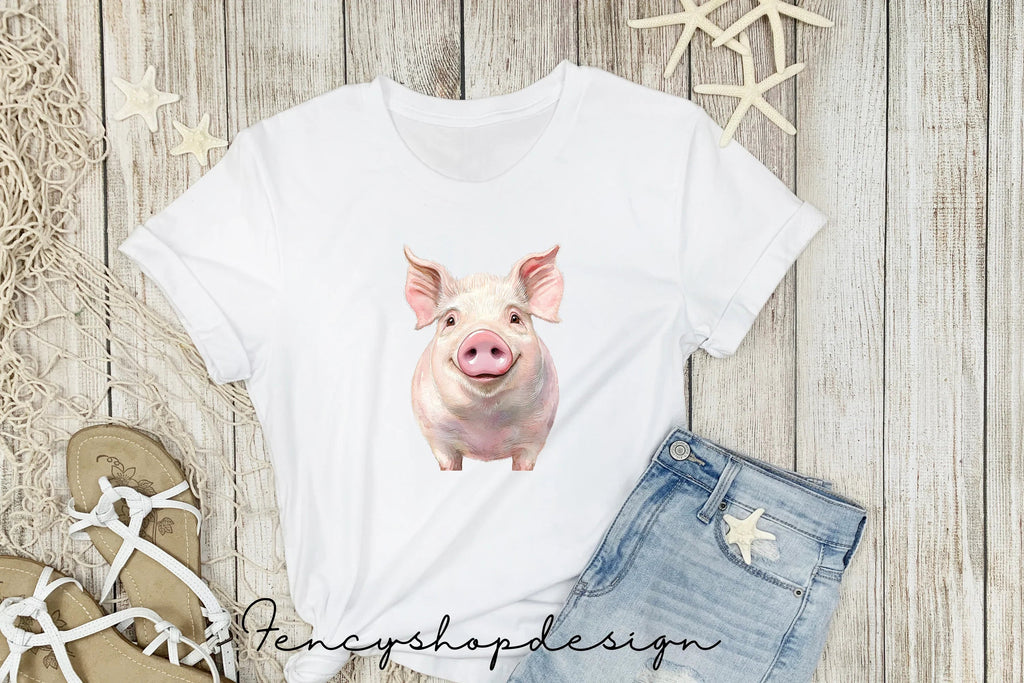 Adorable Pig Faces Clipart Bundle