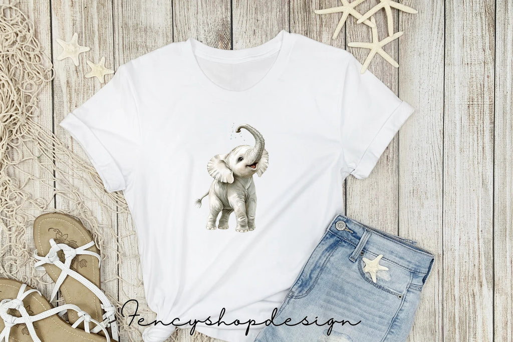 Adorable Baby Elephant Clipart Bundle
