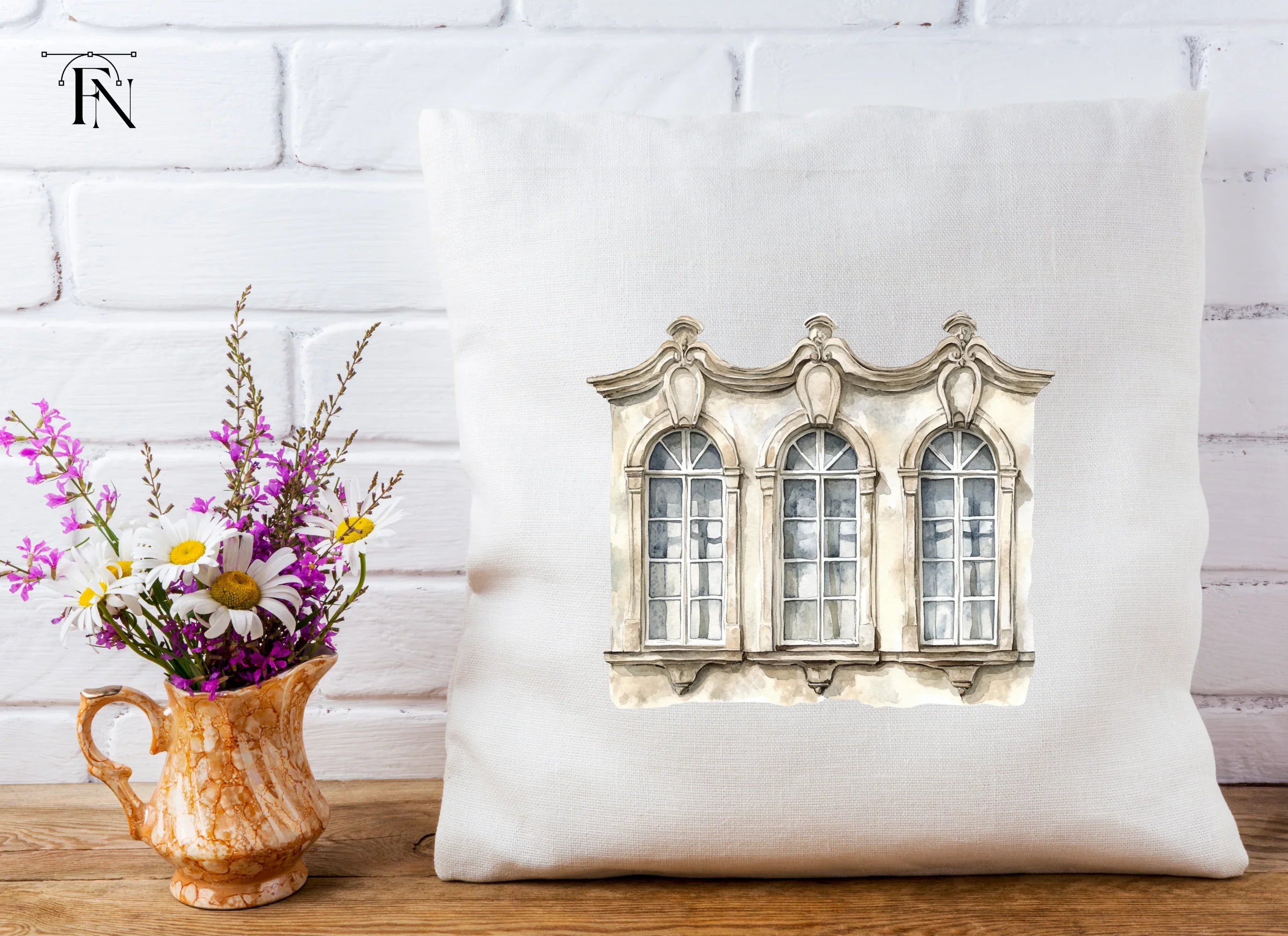 Triple Arch Window Clipart Bundle