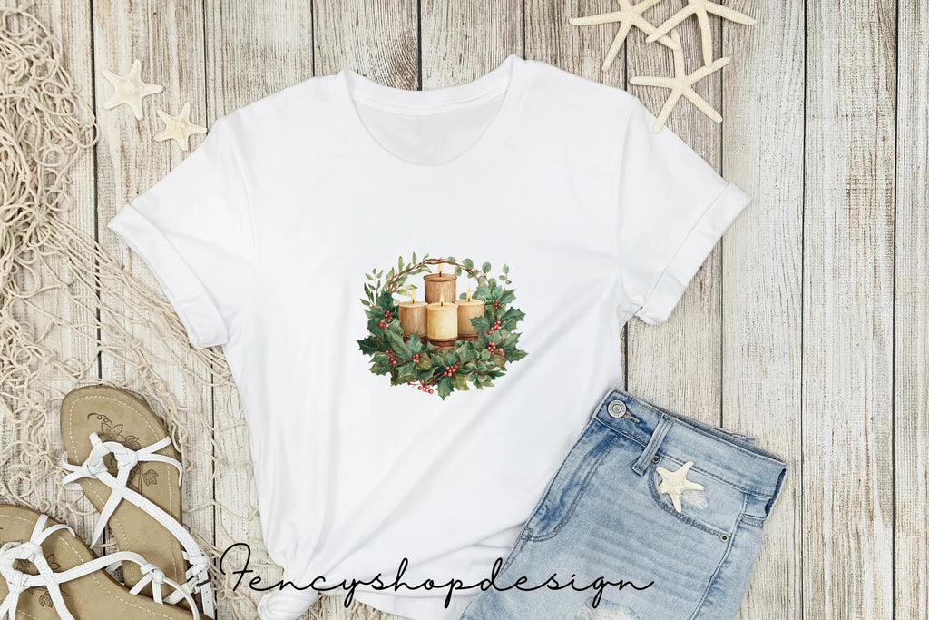 Christmas Advent Wreath Clipart Bundle