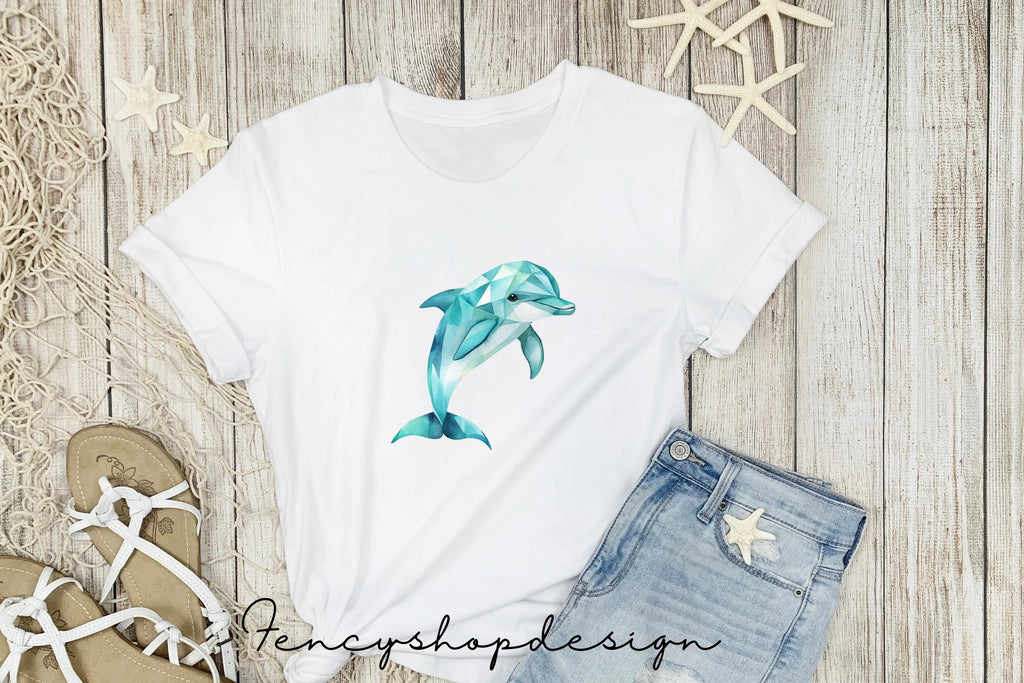 Geometric Dolphin Clipart Bundle