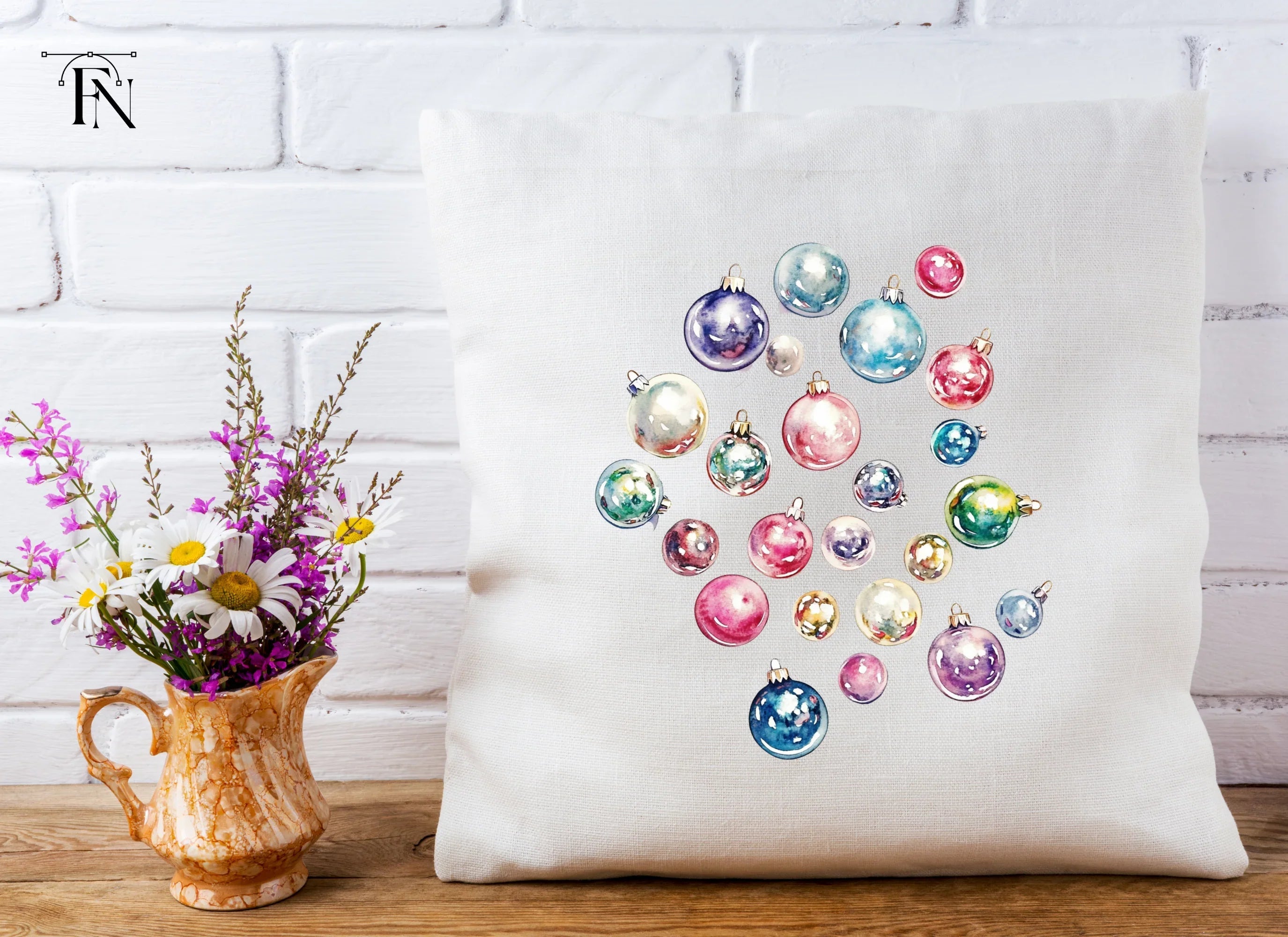 Christmas Ornaments Clipart Bundle