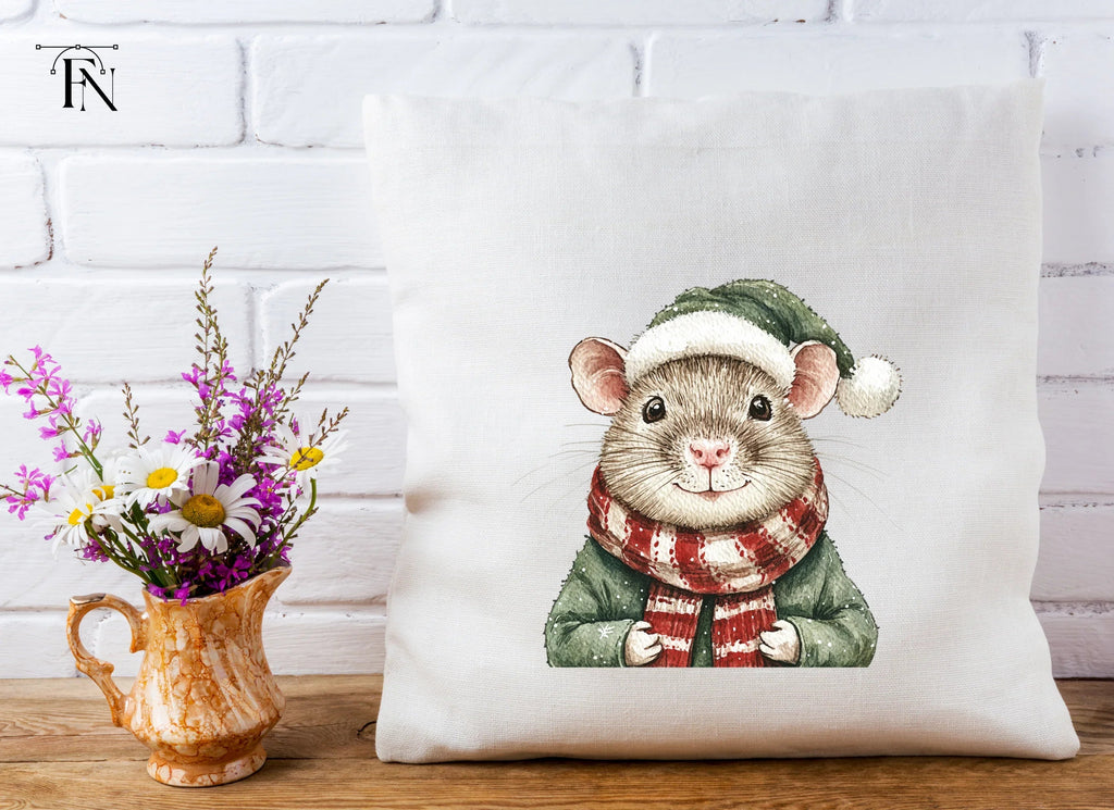Cute Christmas Mouse Clipart Bundle