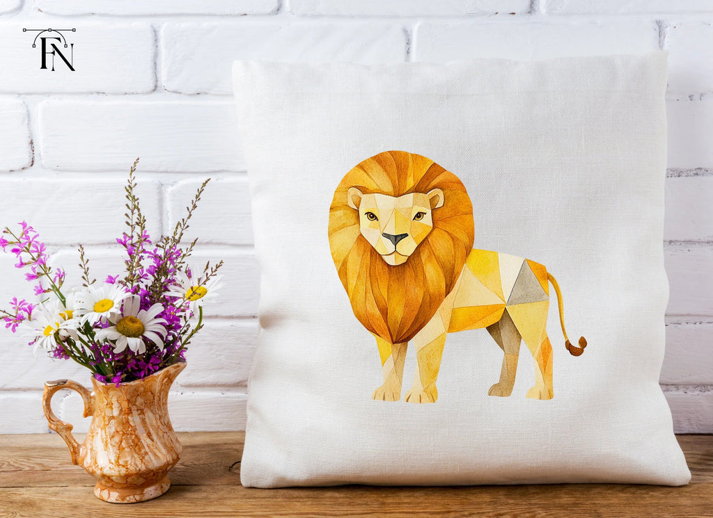 Abstract Polygonal Lion Clipart Bundle