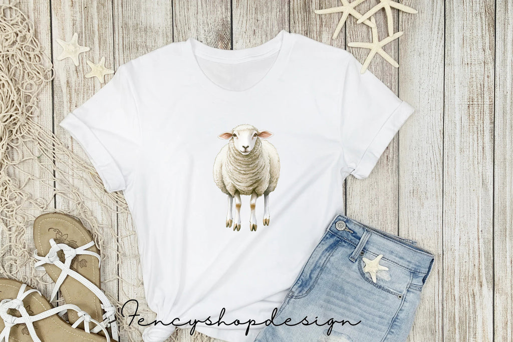 Adorable Farm Sheep Animal Clipart Bundle