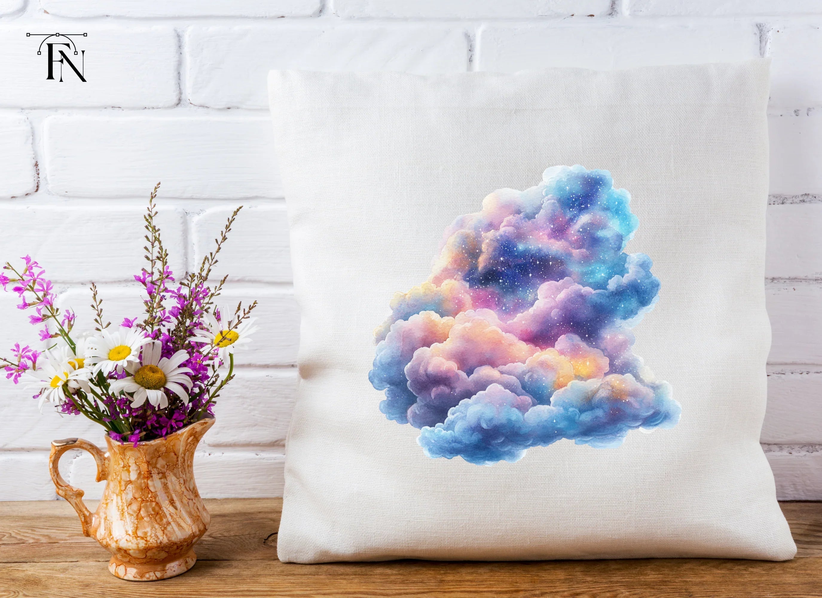 Galaxy Cloud Clipart Bundle