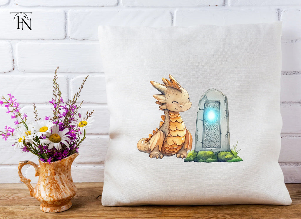 Cute Baby Dragon and Magic Stone Clipart Bundle
