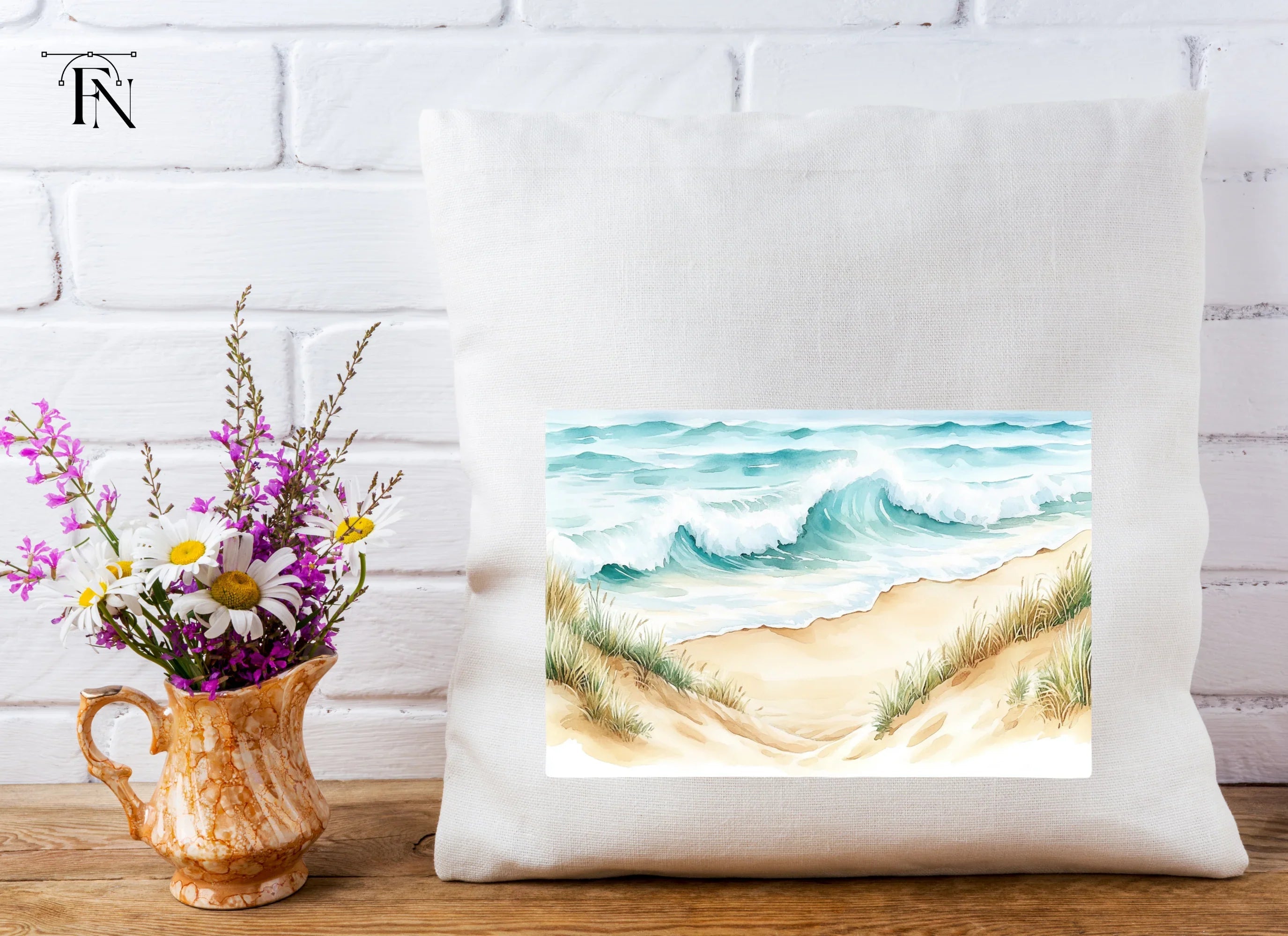 Ocean Beach Waves Clipart Bundle