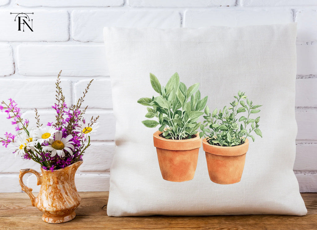 Herb Garden Potted Plants Clipart Bundle
