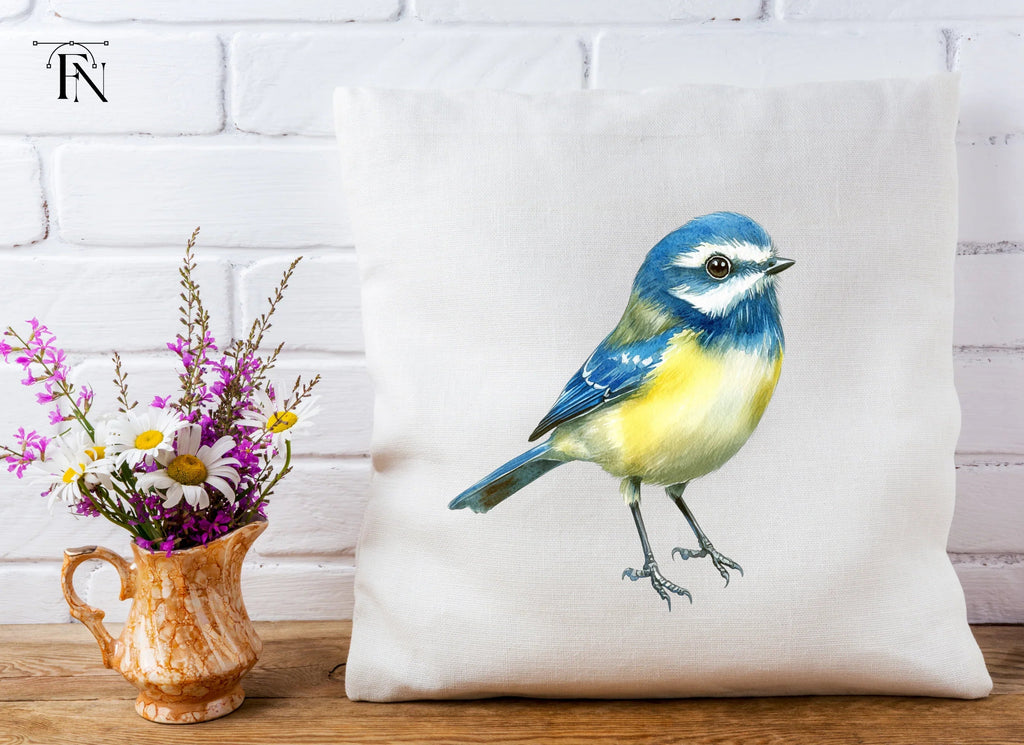 Cute Blue Tit Birds Clipart Bundle