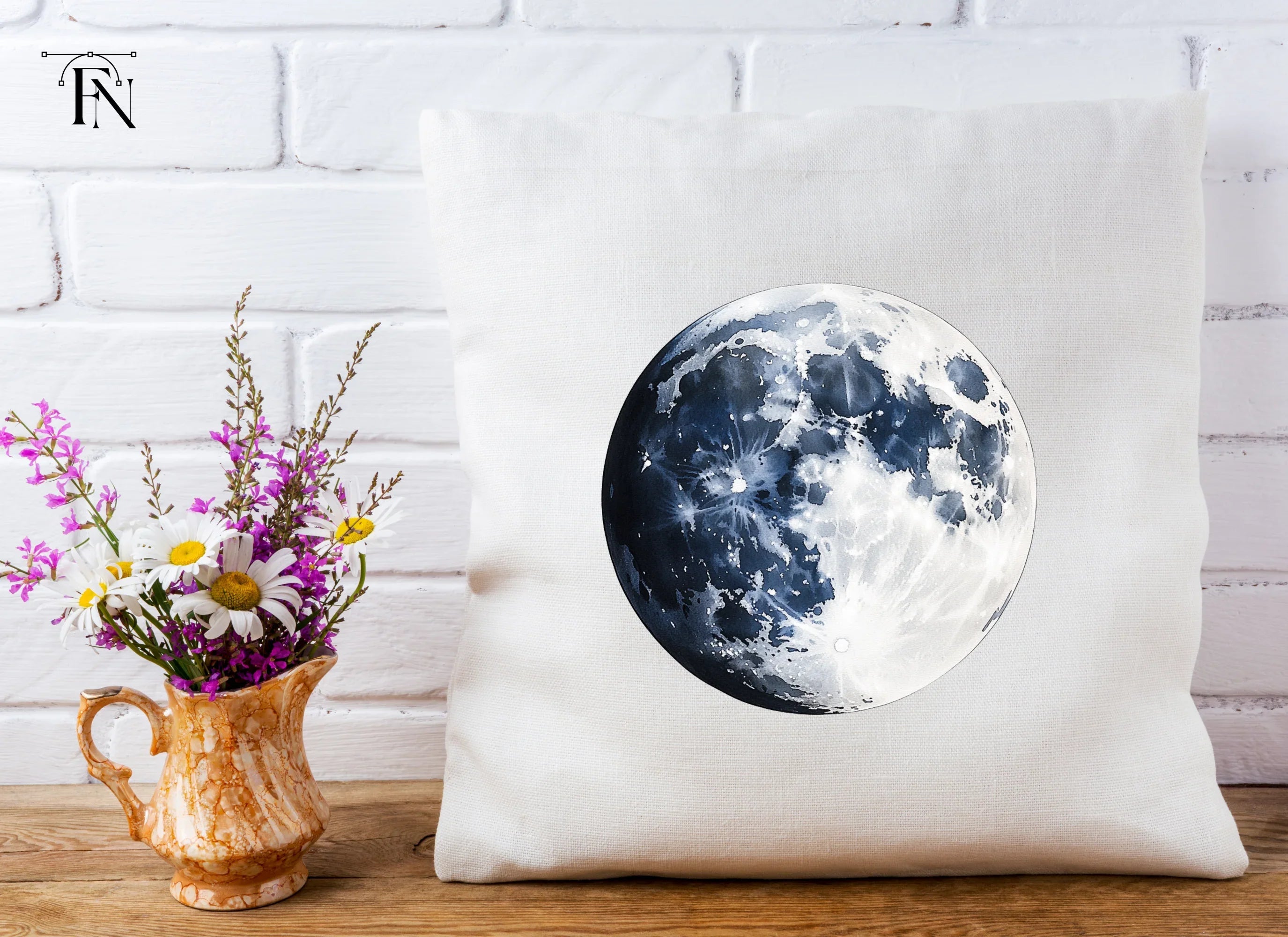 Blue Moon Phases Clipart Bundle