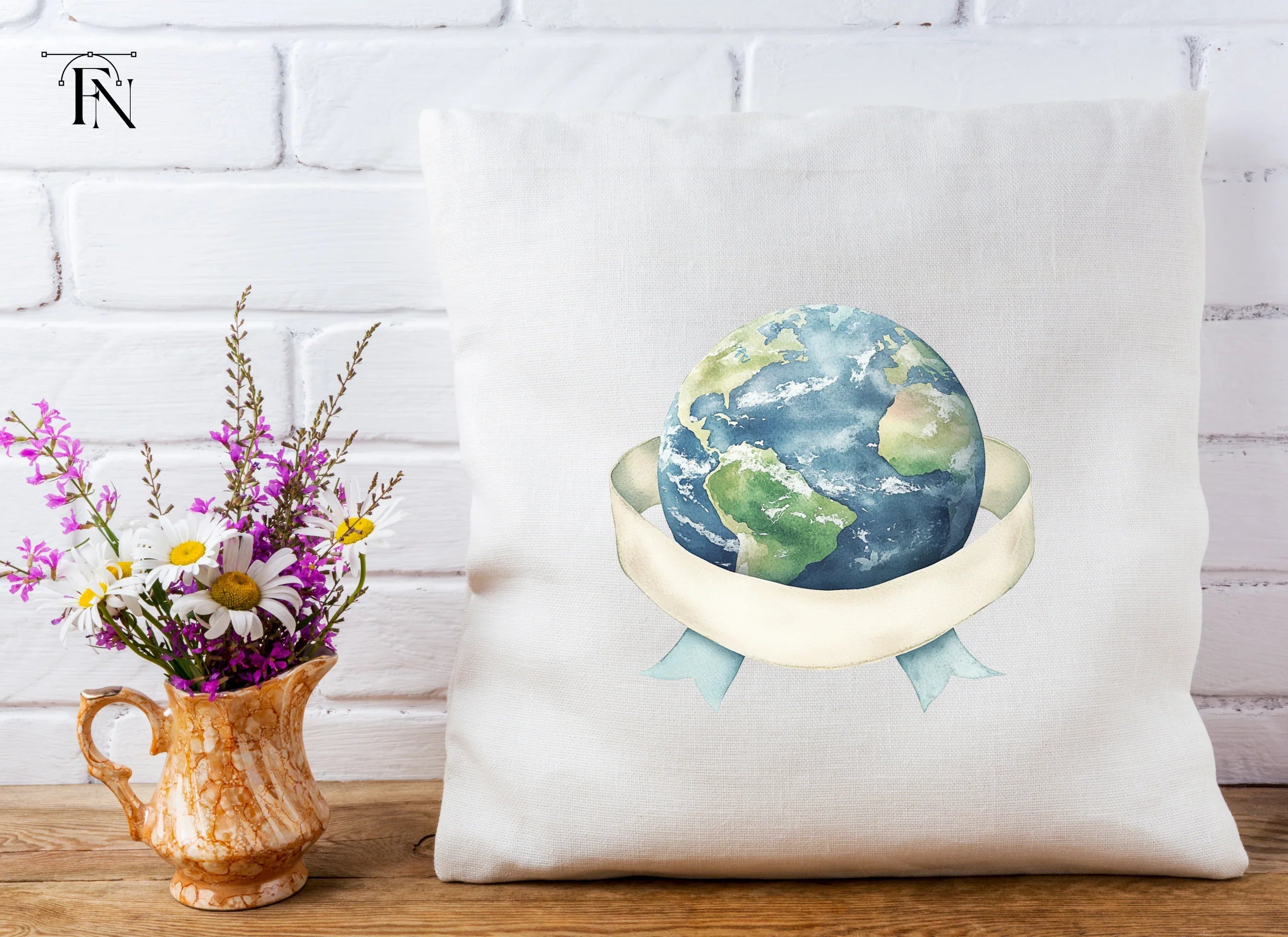 Earth Ribbons Clipart Bundle