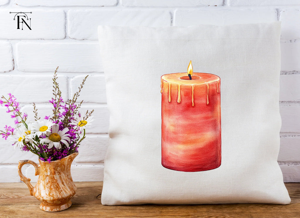 Red Candle Clipart Bundle