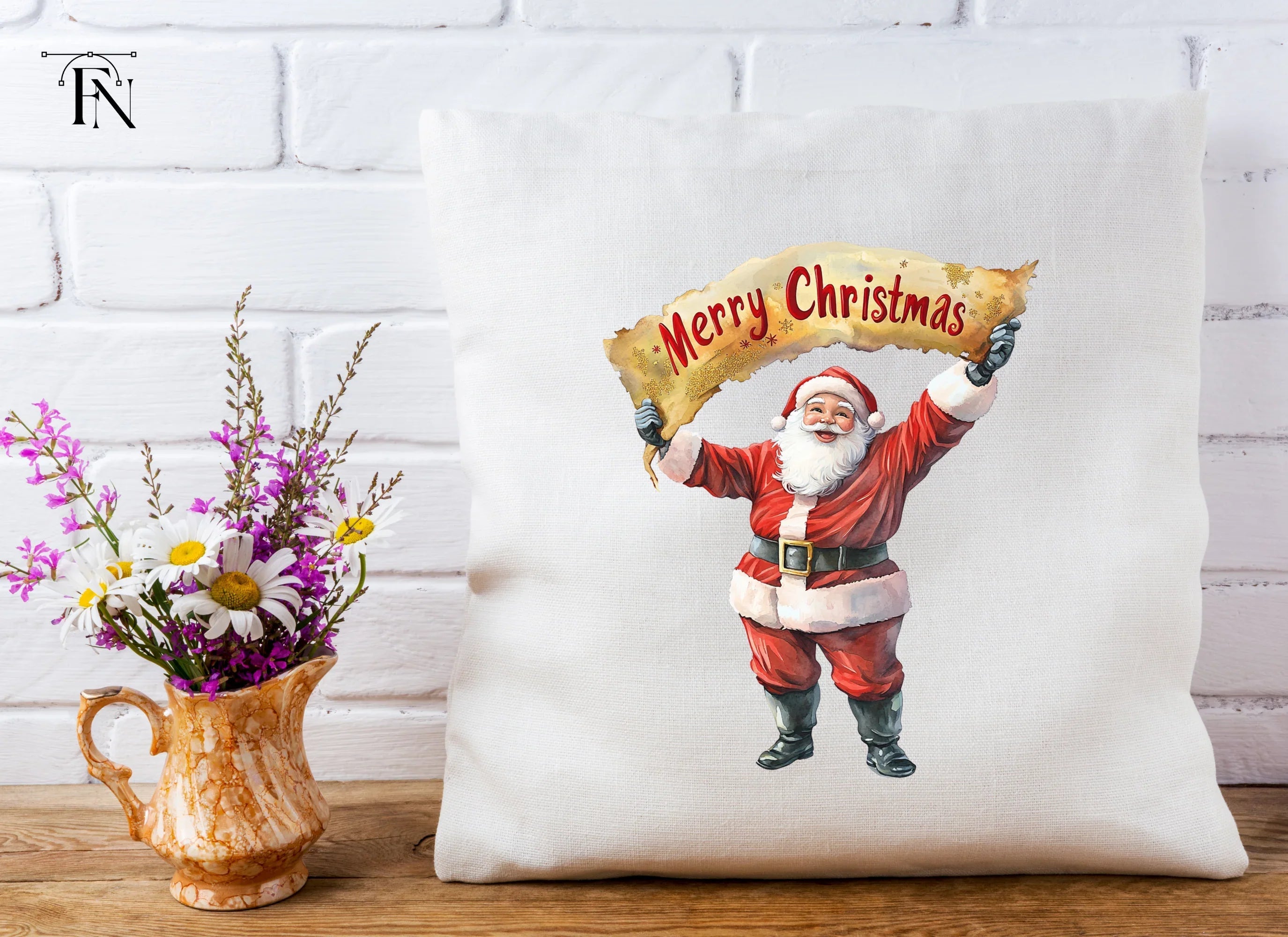 Merry Christmas Santa Claus Clipart Bundle