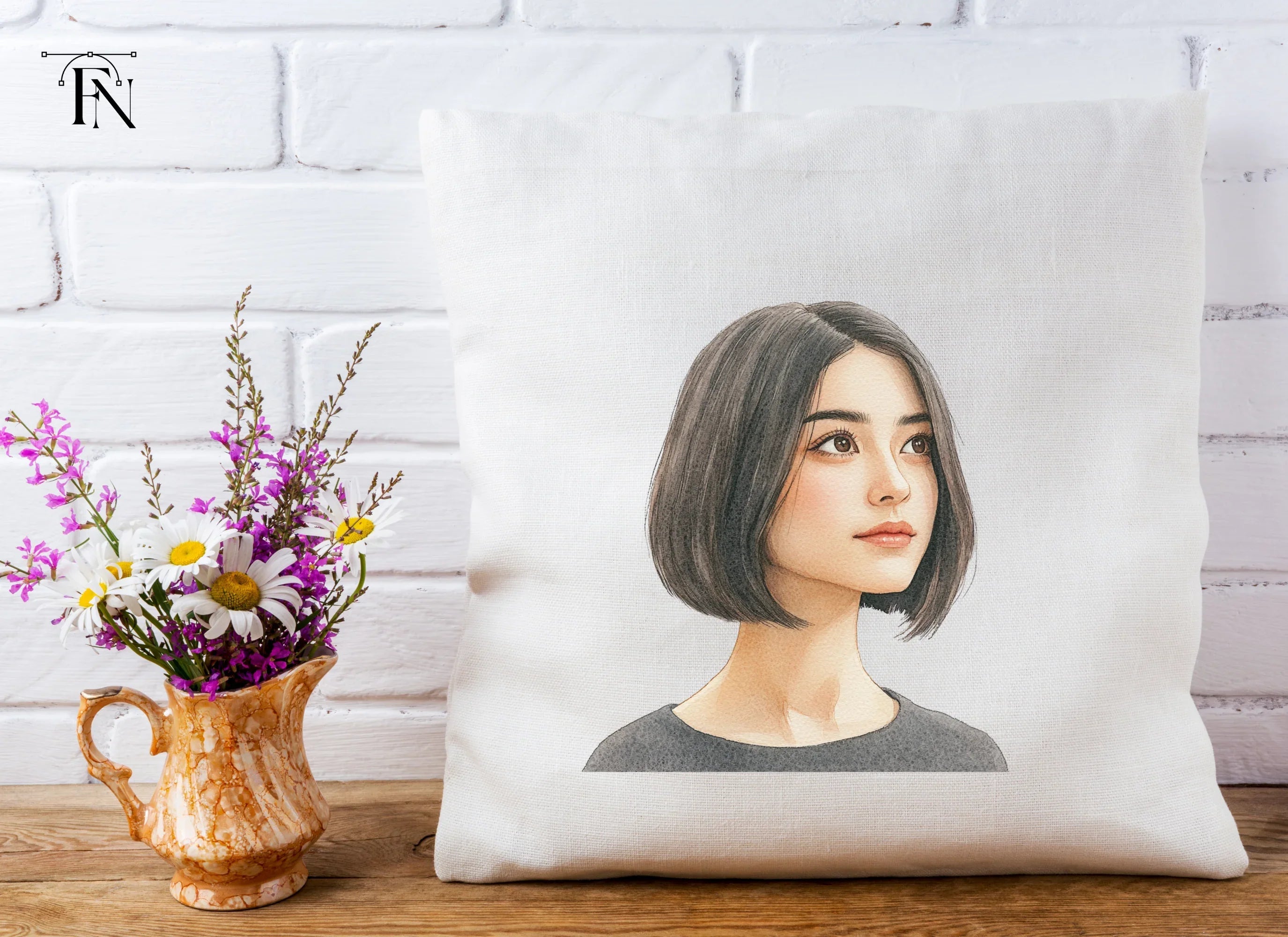 Dreamy Bob Hairstyle Girl Clipart Bundle