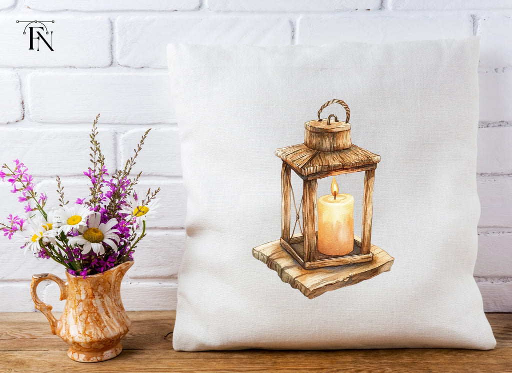 Rustic Wooden Lantern Clipart Bundle