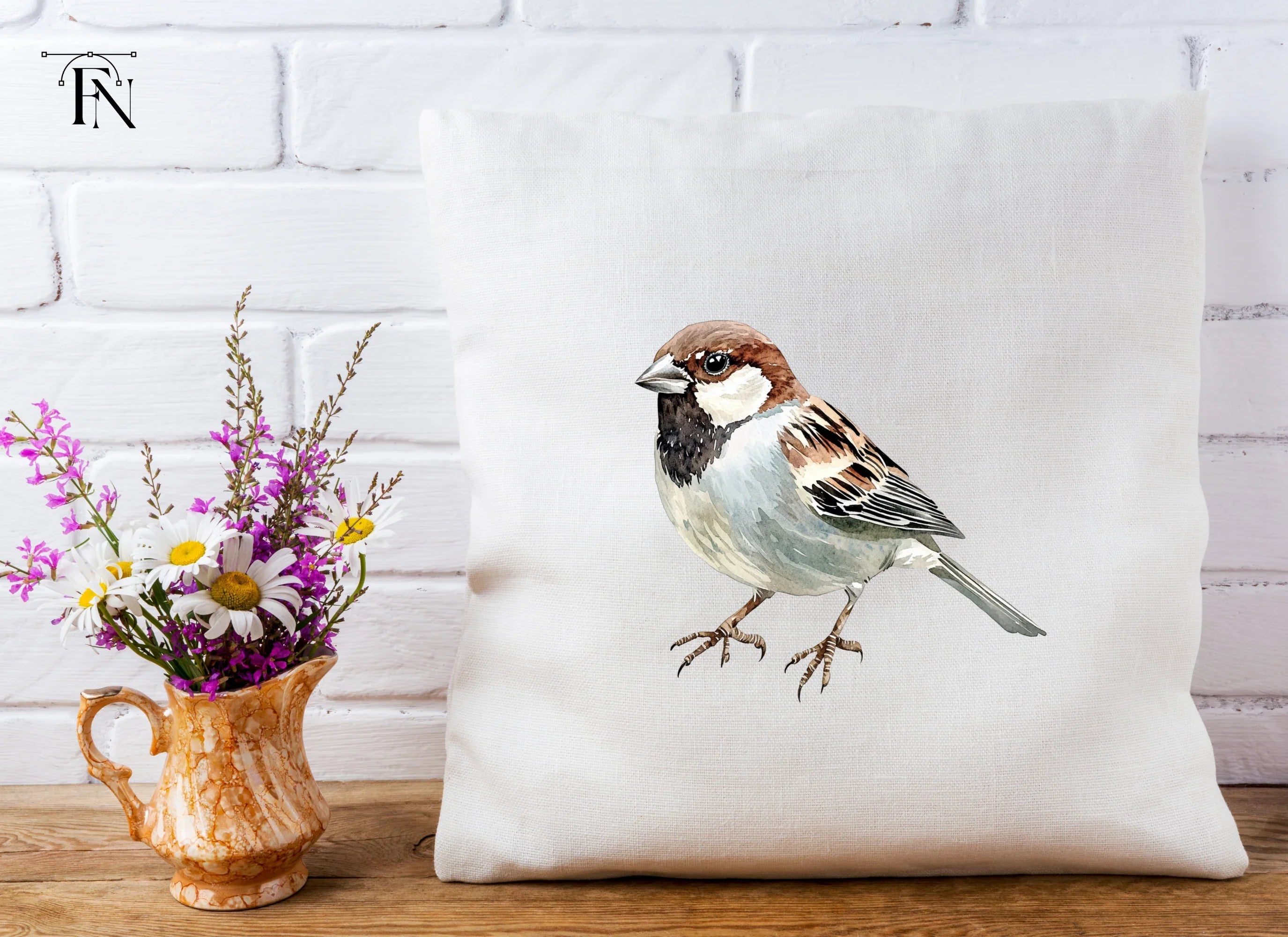 Realistic Sparrow Bird Clipart Bundle