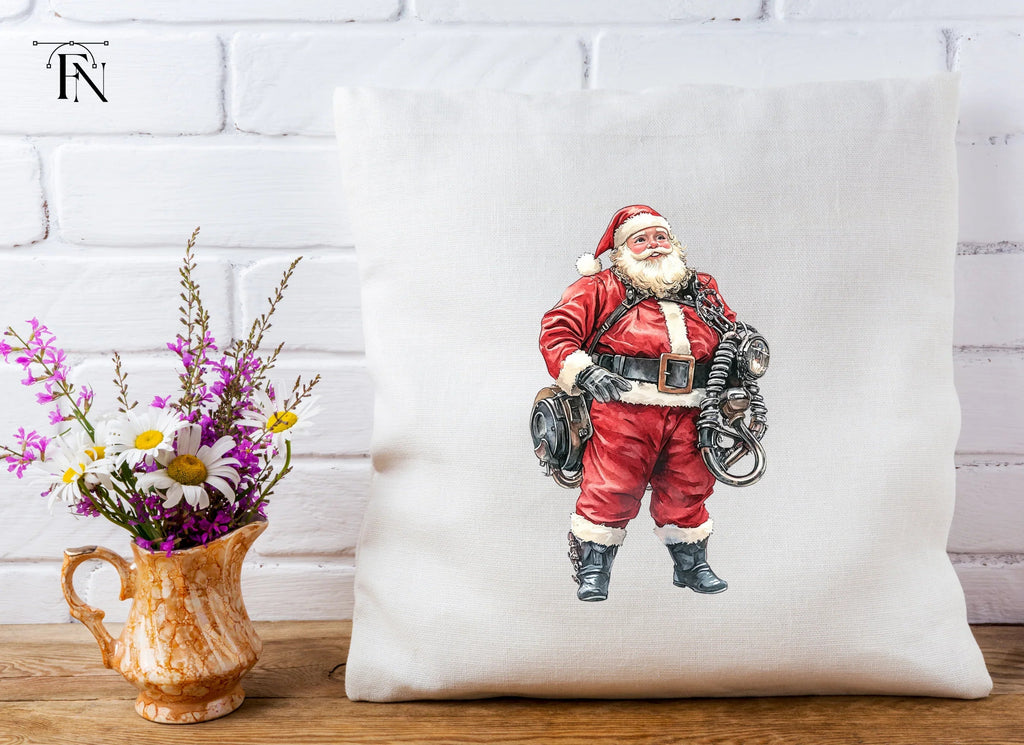 Biker Santa Claus Christmas Clipart Bundle