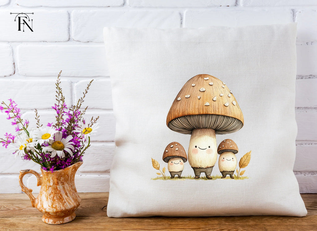 Cute Mushroom Family Clipart Bundle