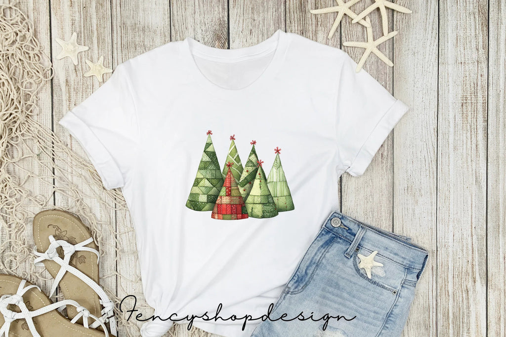 Charming Christmas Trees Clipart Bundle