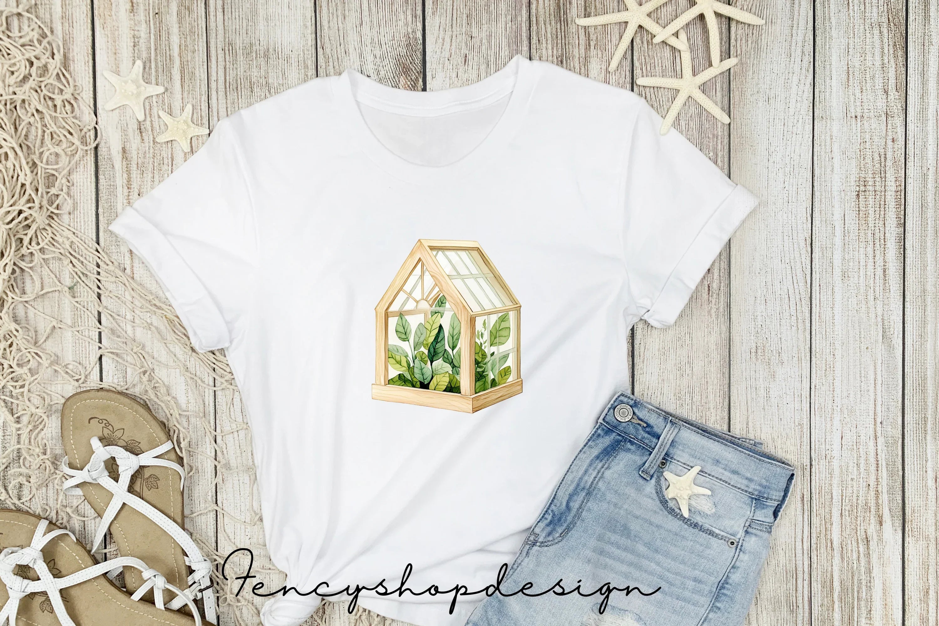 Botanical Greenhouse Clipart Bundle