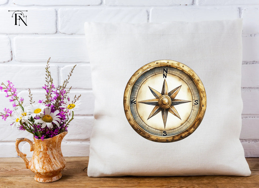 Gold Compass Clipart Bundle