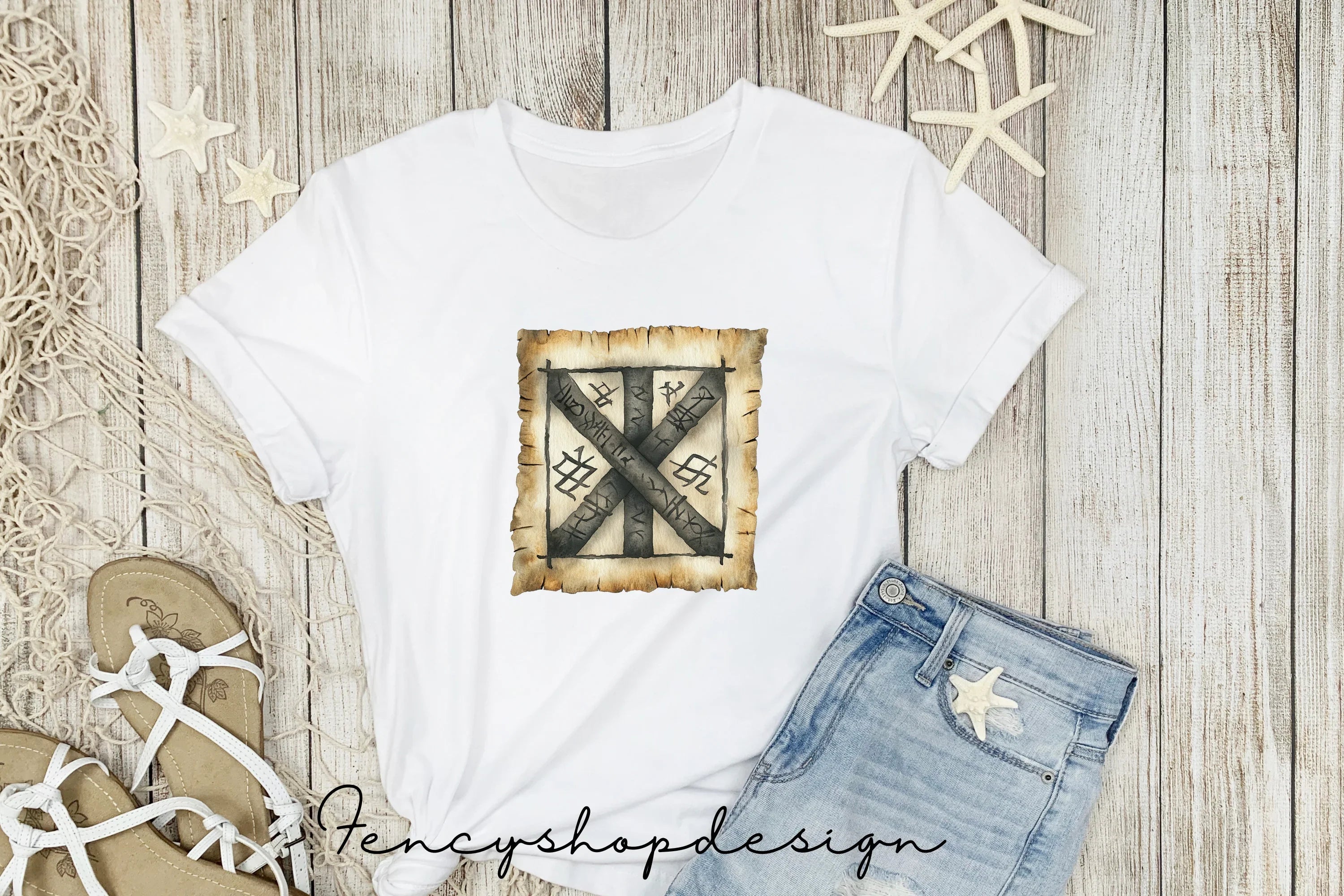 Viking Runes Ancient Scroll Clipart Bundle