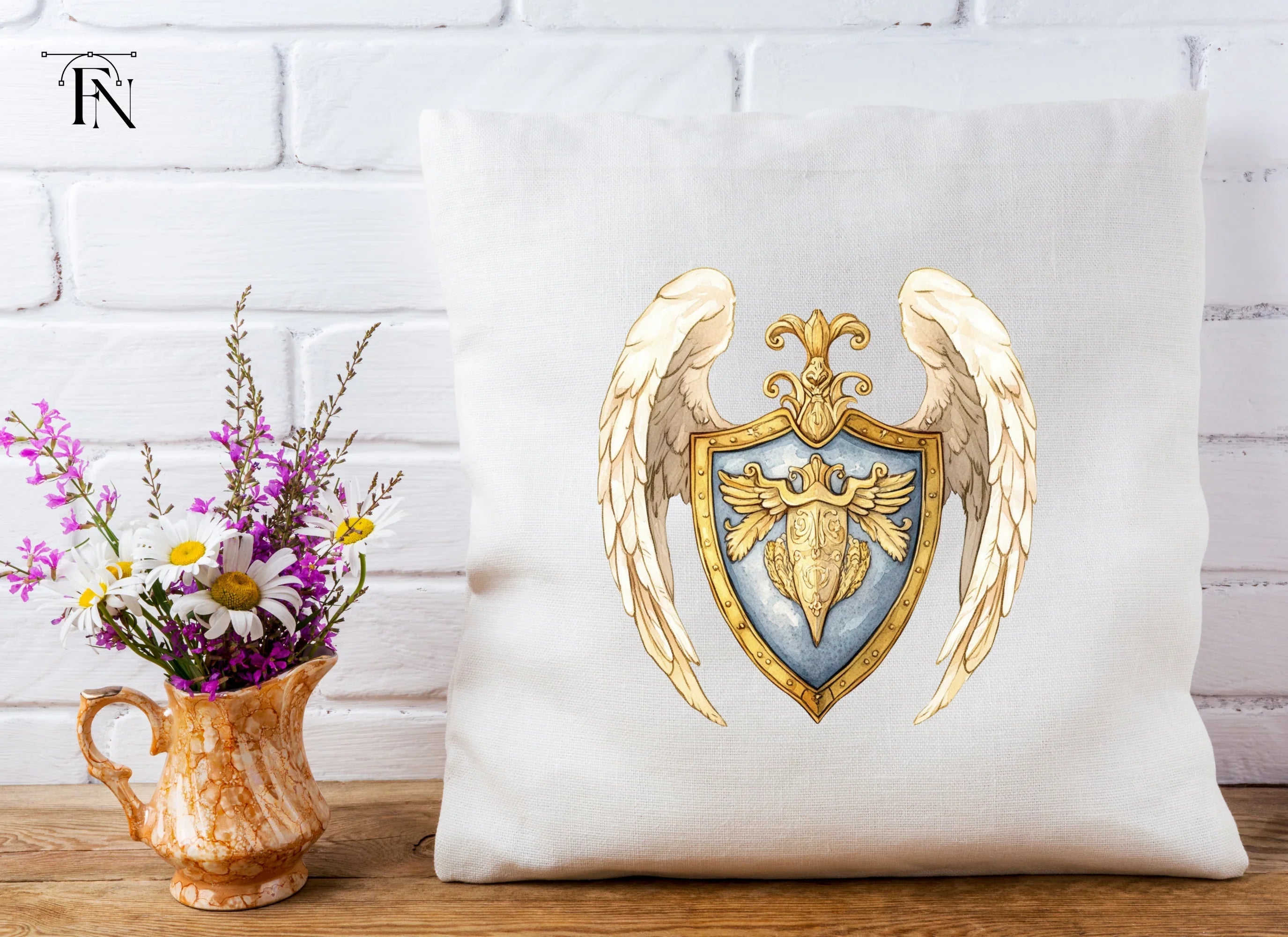 Elegant Winged Shield Clipart Bundle