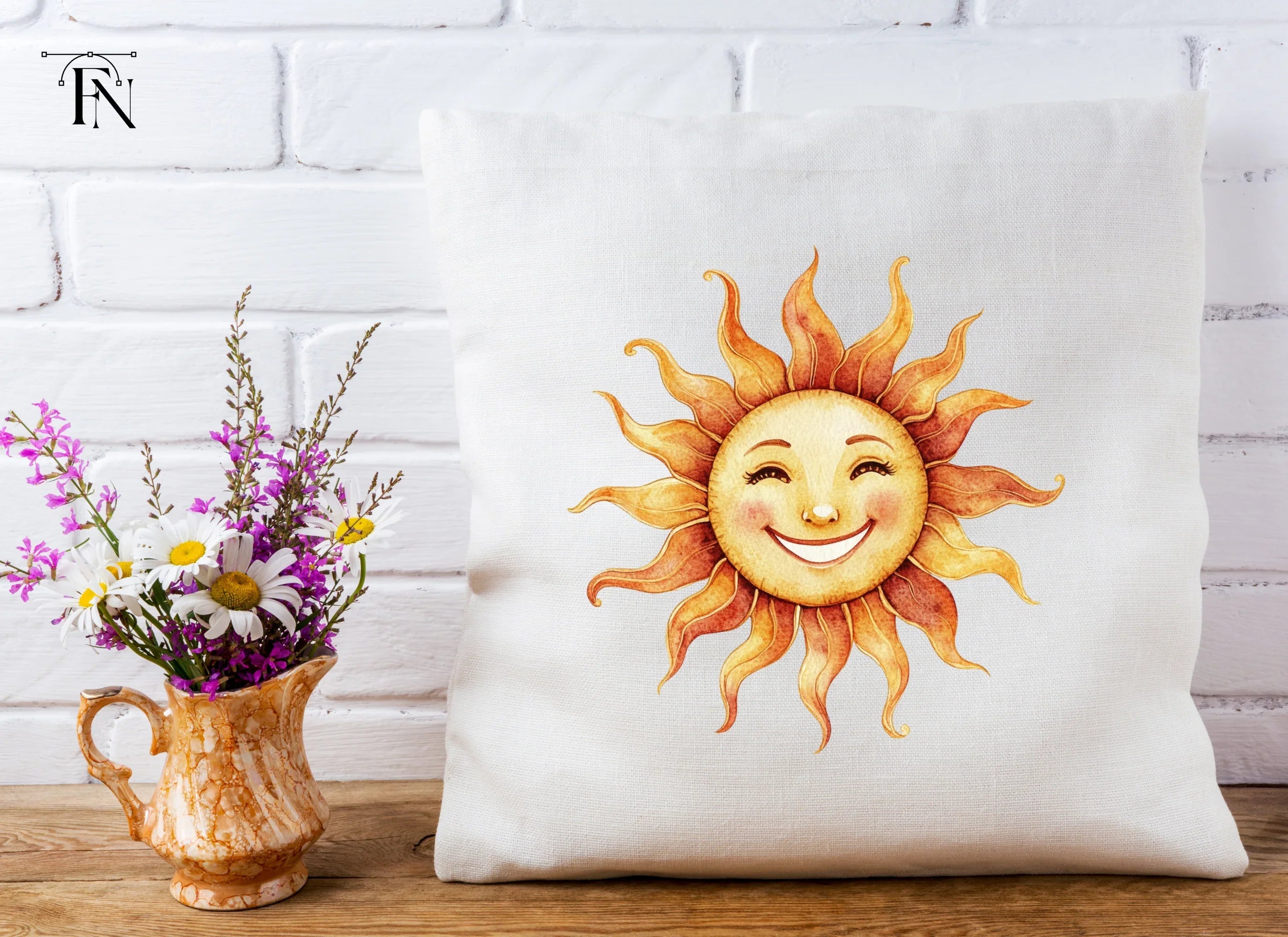 Happy Sun Faces Clipart Bundle