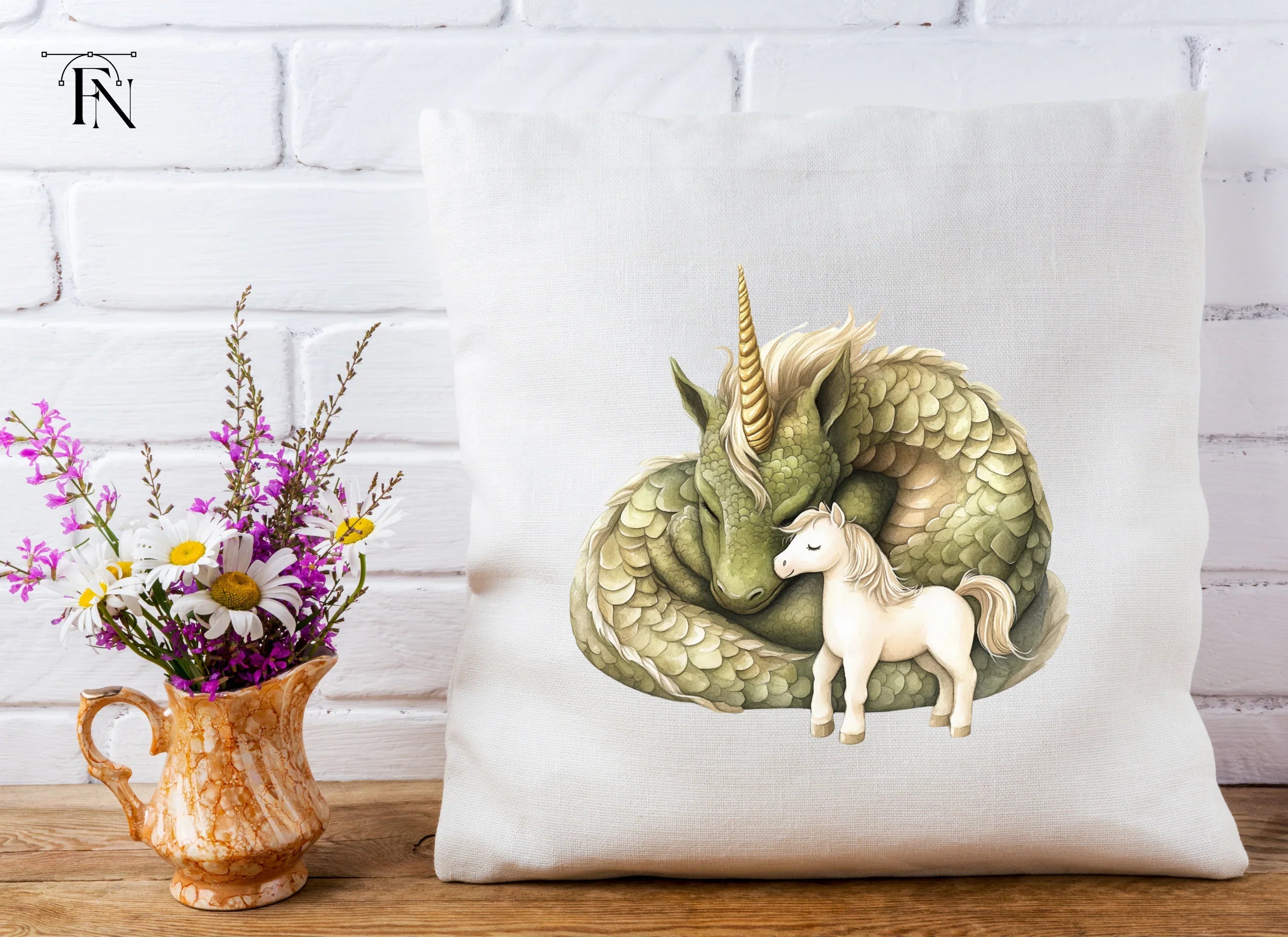 Dragon and Unicorn Clipart Bundle