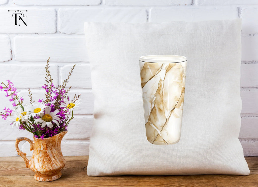 Elegant Brown Marble Tumbler Clipart Bundle