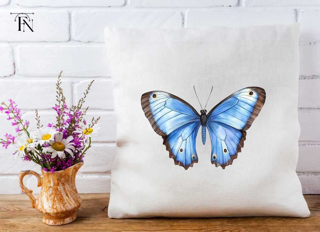 Blue Butterfly Clipart Bundle
