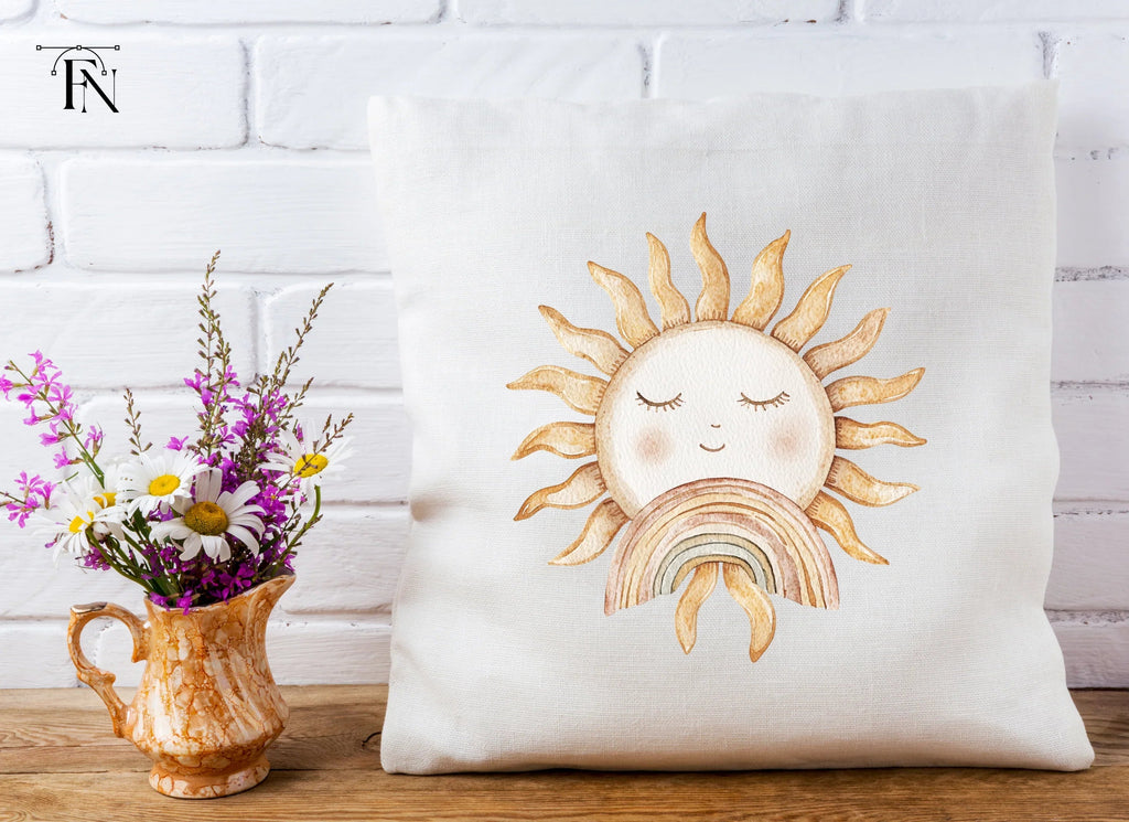Boho Sun and Rainbow Clipart Bundle