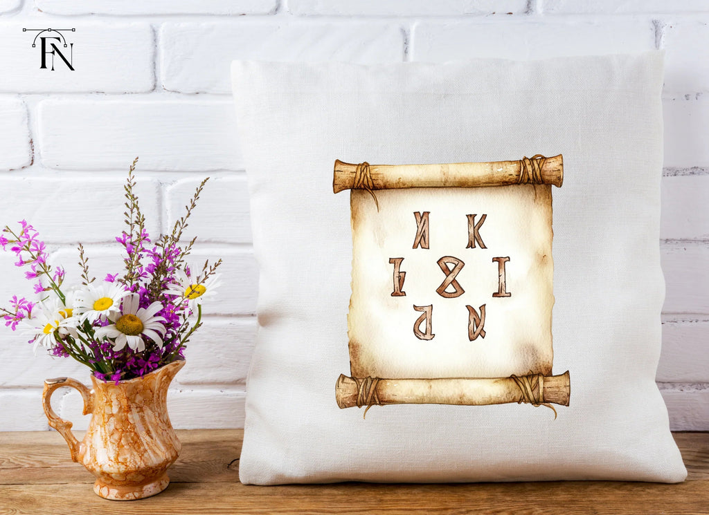 Mystical Rune Alphabet Scroll Clipart Bundle
