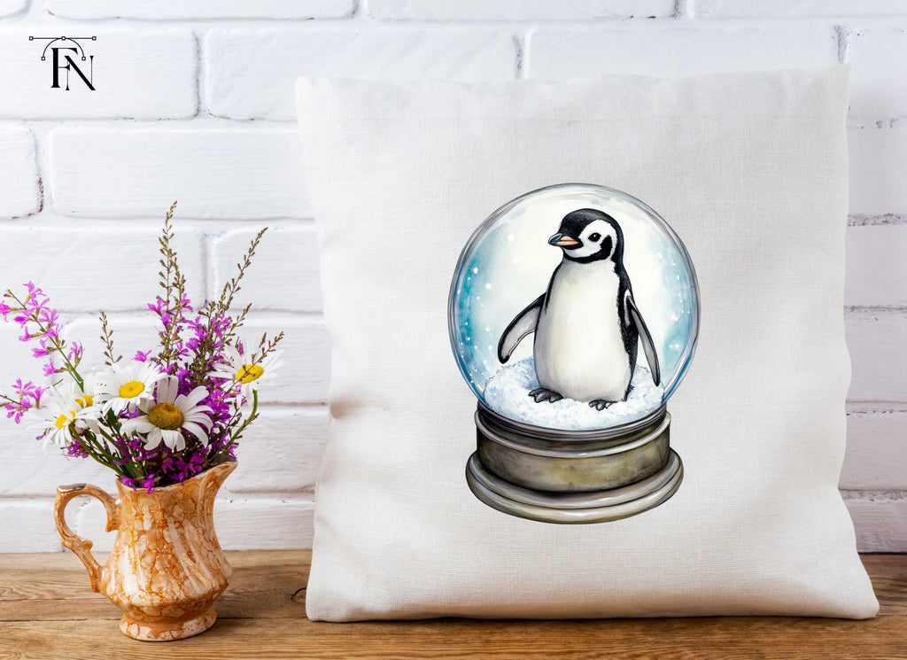 Penguin Snow Globe Clipart Bundle