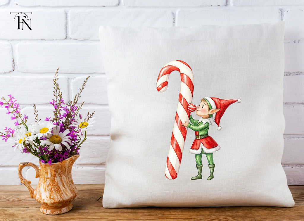 Christmas Elves with Candy Canes Clipart Bundle