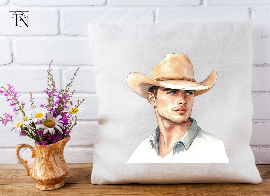 Handsome Cowboy Portrait Clipart Bundle