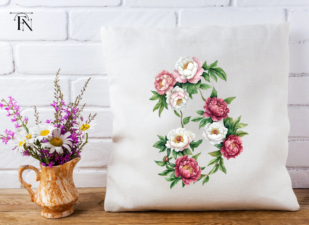 Elegant Peony Flower Arrangement Clipart Bundle